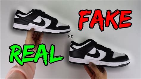 nike dunk low black and white real vs fake|GREAT FAKES! NIKE DUNK LOW BLACK WHITE REAL VS FAKE .